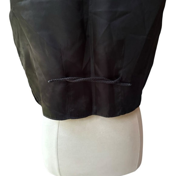 1990s Floral Embroidered Velvet Button Closure Vest - Picture 5 of 6